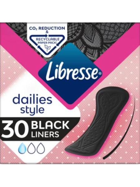 Ежедневные прокладки LIBRESSE Regular Black 30шт