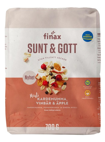 Мюсли Finax Sunt & Gott с кардамоном, красной смородиной и яблоком 700 г