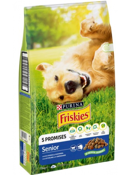 Корм ​​для собак с курицей и овощами Friskies Senior Kanaa Ja Kasviksia 7,5кг