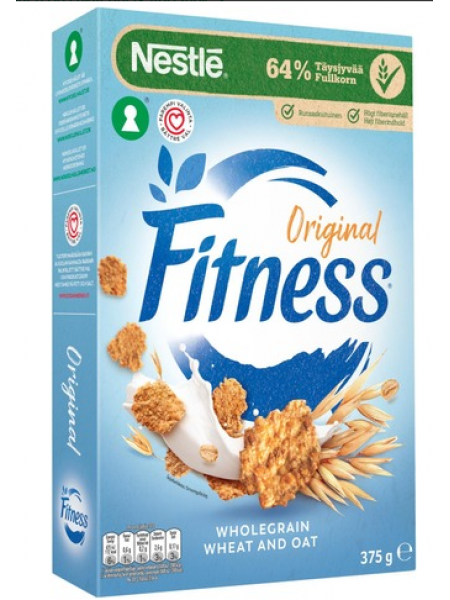 Хрустящие хлопья из цельной пшеницы, риса и овса Nestlé Fitness Original 375 г