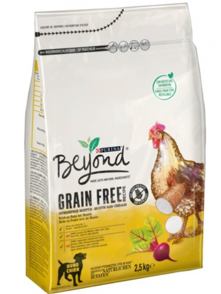 Сухой корм для собак Purina Beyond Grain Free, 2,5 кг курица маниока