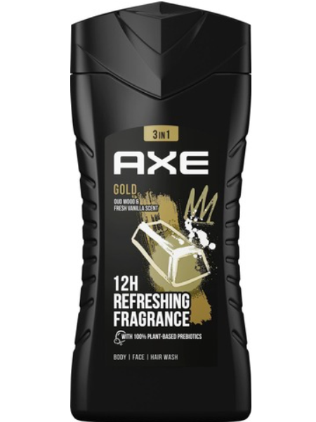 Гель для душа для мужчин Axe Gold 3в1 250мл