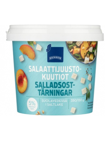 Сыр в рассоле Rainbow Salaattijuustokuutiot 5 % 350/150г