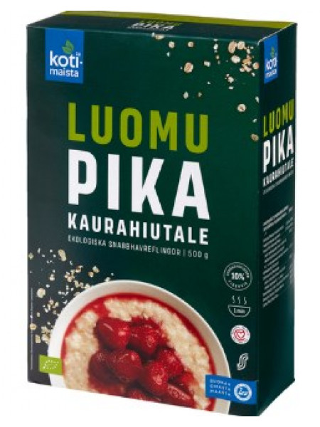 Овсяные хлопья органические Kotimaista pikakaurahiutale luomu 500г