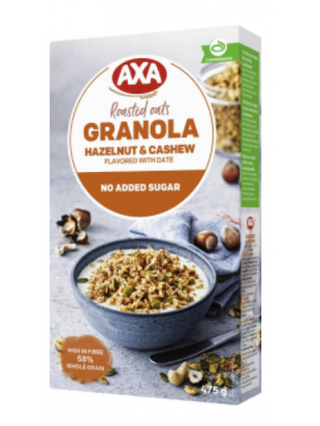 Каша AXA Granola Simply Great фундук и кешью 475 г