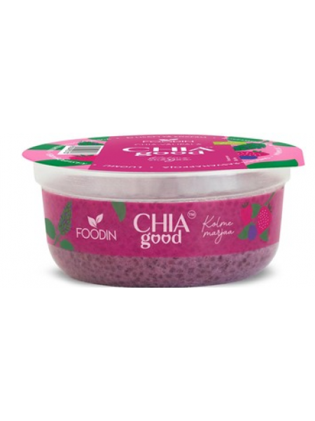 Ягодная закуска из семян чиа Foodin Chia Good Three Berries Organic 145г клубника, черника и малина