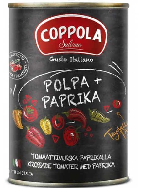 Томатное пюре с перцем Coppola Polpa+Paprika Tomaattimurska Paprikalla 400г