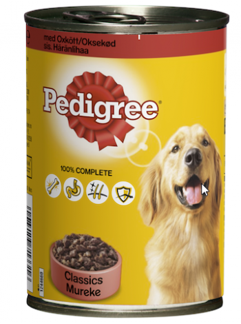 Влажный корм для взрослых собак Pedigree Härkää 400г говядина