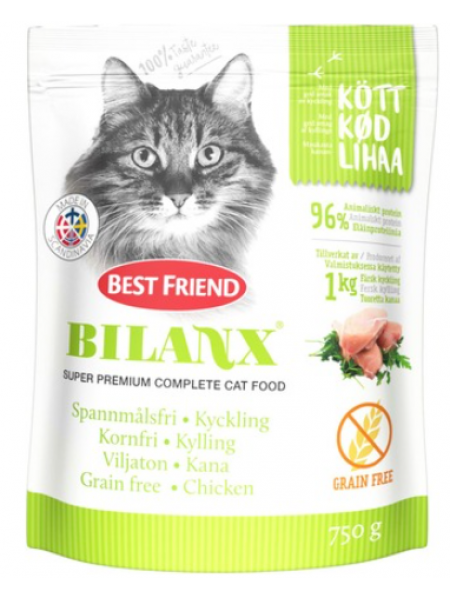 Корм для всех взрослых кошек Best Friend Bilanx Viljaton Kana 750г цыпленок