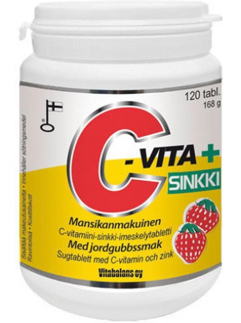 Пастилки  Vitabalans C-Vita+ Sinkki 120 шт вкус клубника