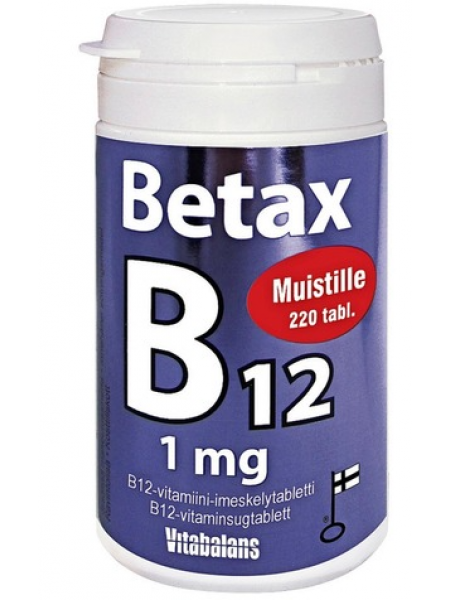 Витамины для памяти Betax Vitamin B12 1 мг 220 таб