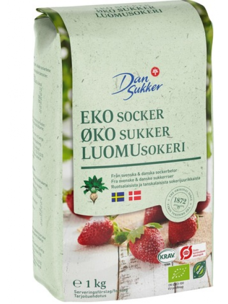 Органический сахарный песок Dansukker Luomusokeri 1кг