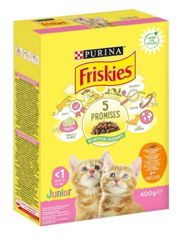 Корм для котят Friskies Junior Cats 400г курица, молоко и овощи