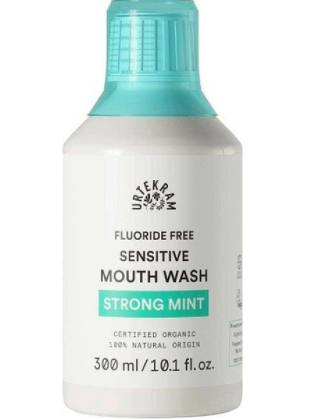 Ополаскиватель для рта Urtekram Organic Sensitive Strong Mint 300 мл