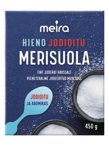 Йодированная морская соль Meira Merisuola Hieno Jodioitu 450г