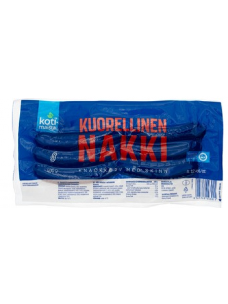 Сосиски Kotimaista Kuorellinen Nakki 400г без глютена 