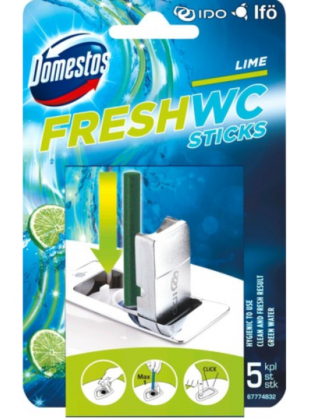 Освежитель для унитаза Domestos Wc-Raikastintikut Lime 5X9,5г 5шт