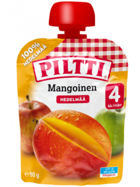 Фруктовое пюре Piltti Mangoinen 90 г манго с 4 месяцев