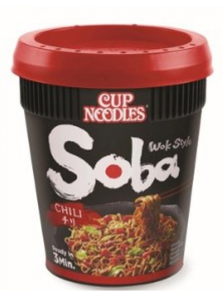 Лапша в соусе якисо и чили Nissin Soba Cup Chili Nuudeli 90г