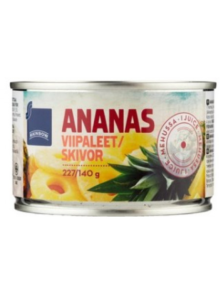 Кольца ананаса в ананасовом соке Rainbow  Ananas viipaleet 227/137 г