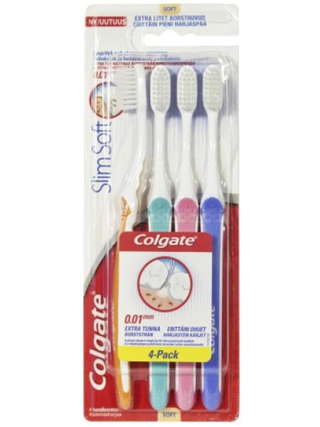 Зубные щетки Colgate Slimsoft 4шт