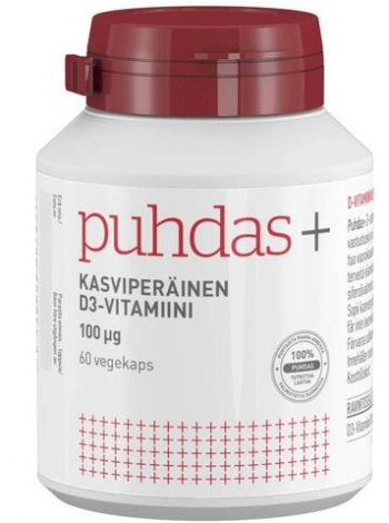 Растительный витамин D3 100 мкг Pure Vitamin + D3 60шт