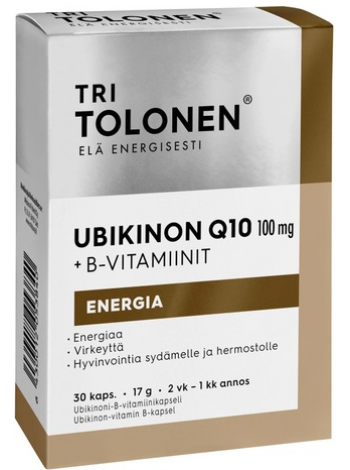 Капсулы убихинона Tri Tolonen Ubikinon Q10 100 мг + витамины группы B 30капсул