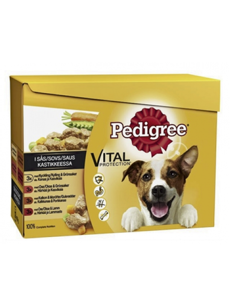 Консервы для взрослых собак Pedigree мясо в соусе 12х100г 