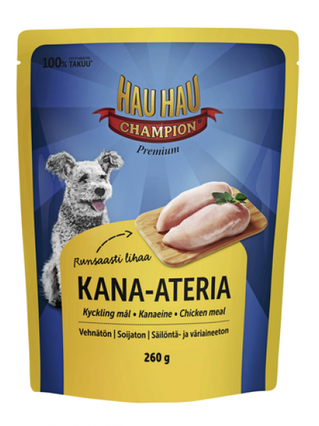 Куриная мука для собак Hau-Hau Champion Kana-Ateria 260г