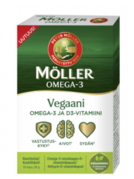 Препарат для веганов MÖLLER VEGAANI OMEGA-3 JA D-VITAMIINI 30кап