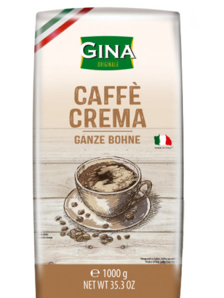 Кофе в зернах Gina Caffe Crema Ganze Bohne 1кг