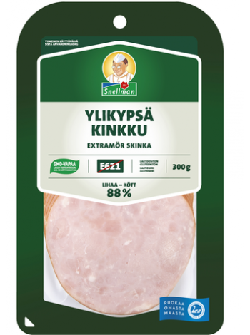 Ветчина копченая Snellman Ylikypsä Kinkku 300г в нарезке